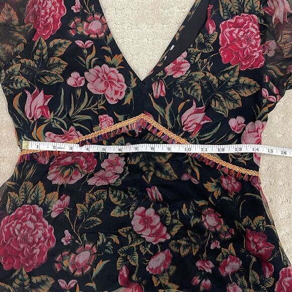 Anthropologie Flowered Blouse, Women’s Size Small - Picture 5 of 7